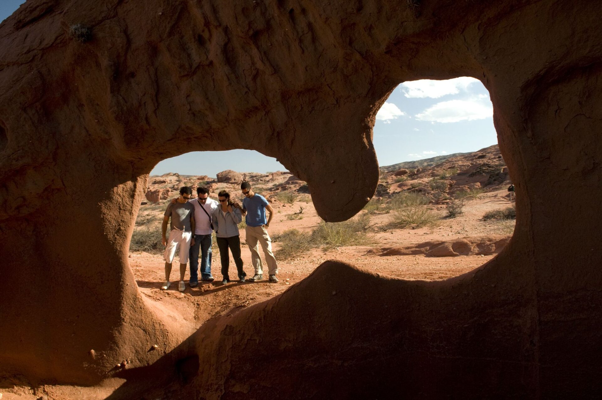 Grupo de amigos en la Quebrada de las Conchas