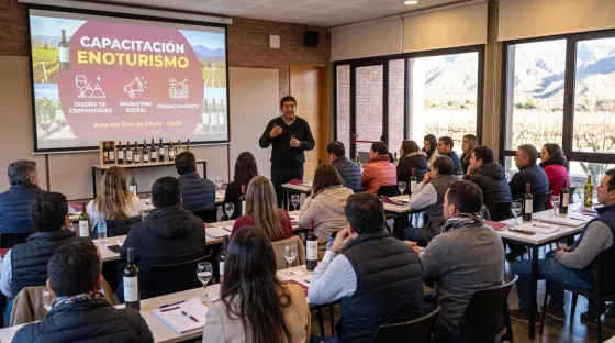 Capacitador ante una sala